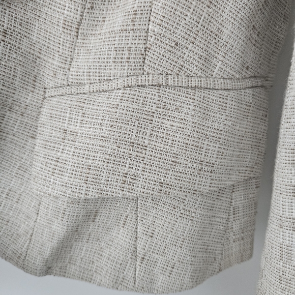 Holt Renfrew Cream/Brown Tweed Blazer Size 8 - Picture 5 of 10